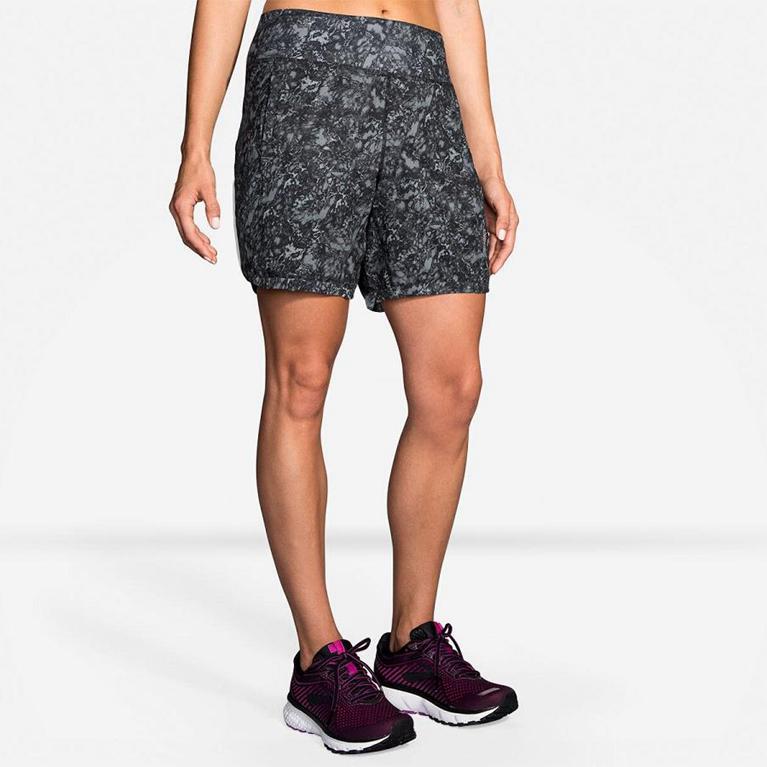 Brooks Chaser 7" Womens Running Shorts - Grey - Indonesia (WSQE-79065)